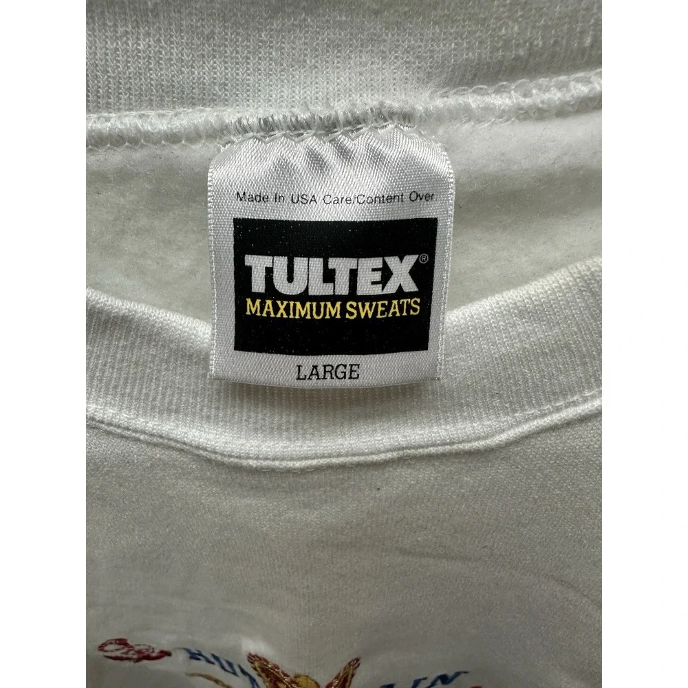 VINTAGE Tultex Rota Spain Large Sweatshirt 50% Cotton 50% Polyester USA Pls Read - Picture 3 of 6